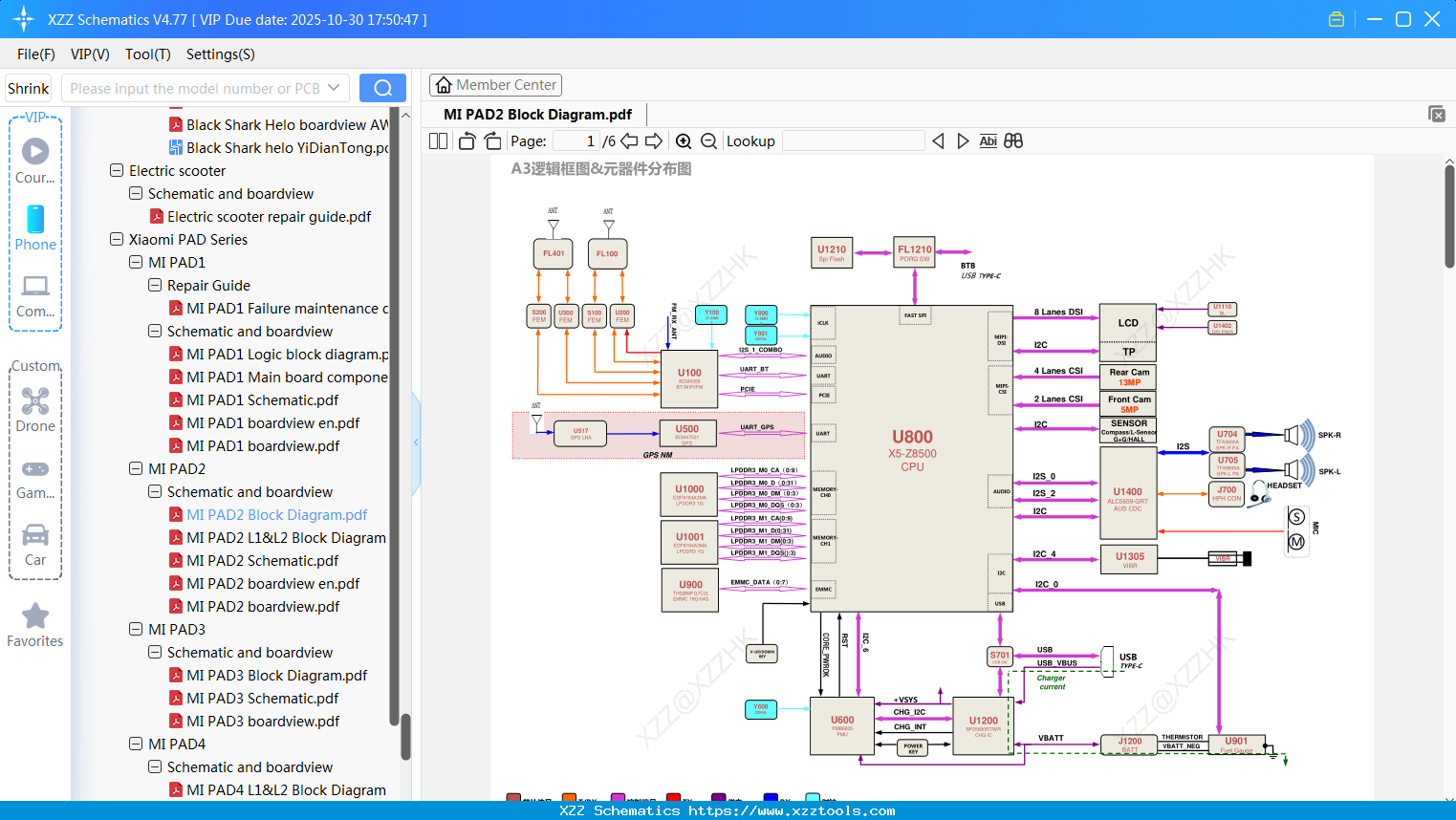 Xiaomi MI PAD2 Block Diagram